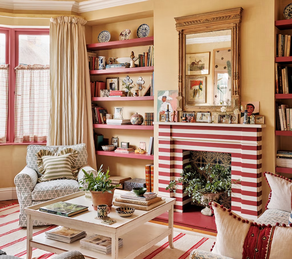 Alice Palmer House Living Room Fireplace