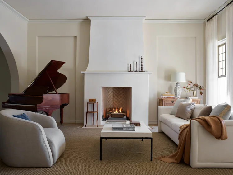 Anna Booth Interiors Living Room Fireplace Design