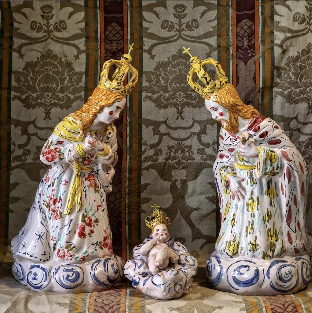 hand painted nativity sculptures