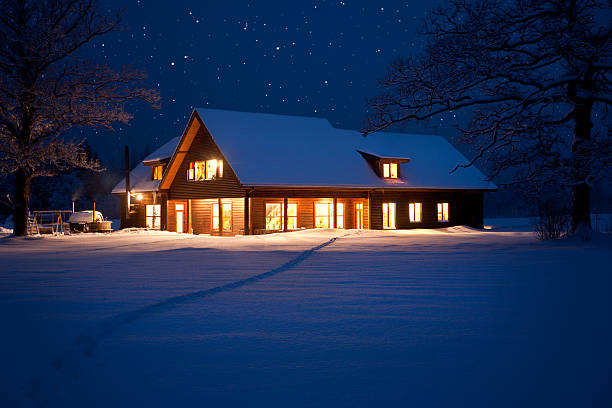 Cozy Cabin In The Snow