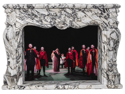 Hand Carved figures of an opera