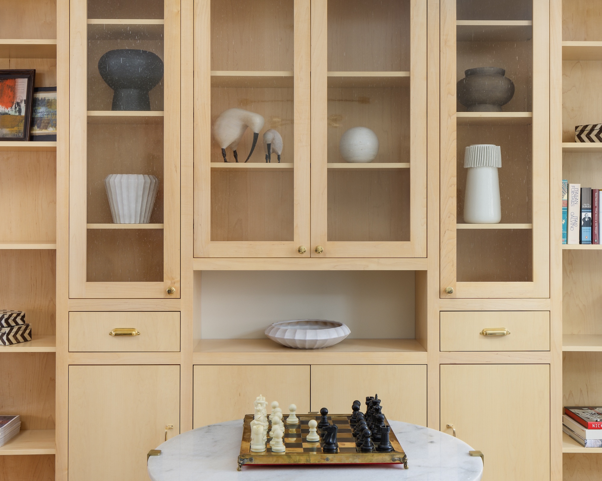 Close Up Of Built In Shelves Nd Cabinetry Storage