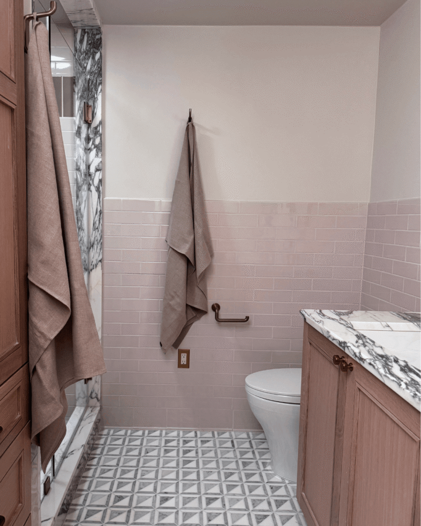 Ceramic Tile Primary Bathroom Natalia Allende Studio