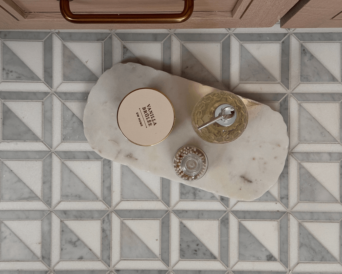 Mosaic Marble Floor Primary Bathroom Natalia Allende Studio